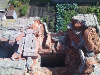 Разрушение дымохода 